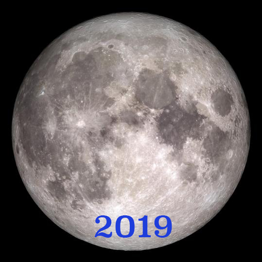 la luna en 2019